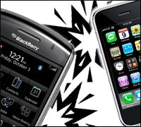 Apple iPhone and BlackBerry Storm